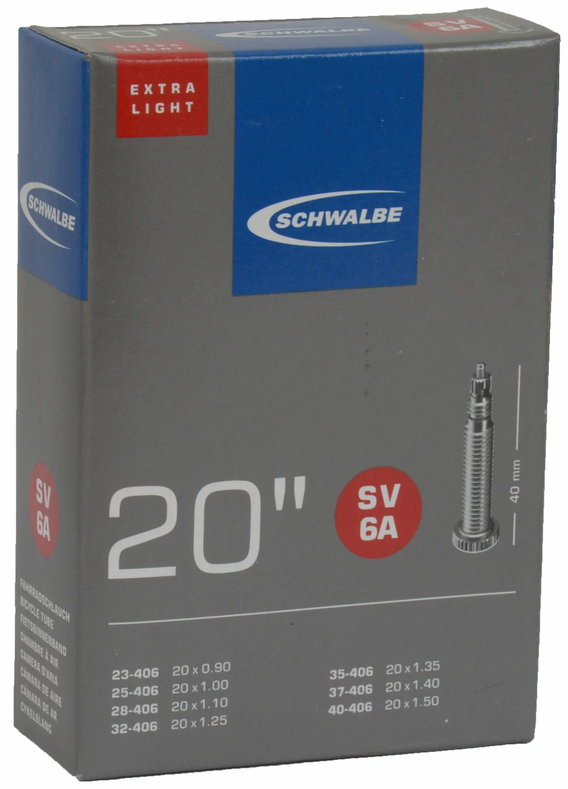 Schwalbe Chambre à Air SV 6A ExtraLight Pour 20" 3 Schwalbe Chambre à Air SV 6A ExtraLight Pour 20"