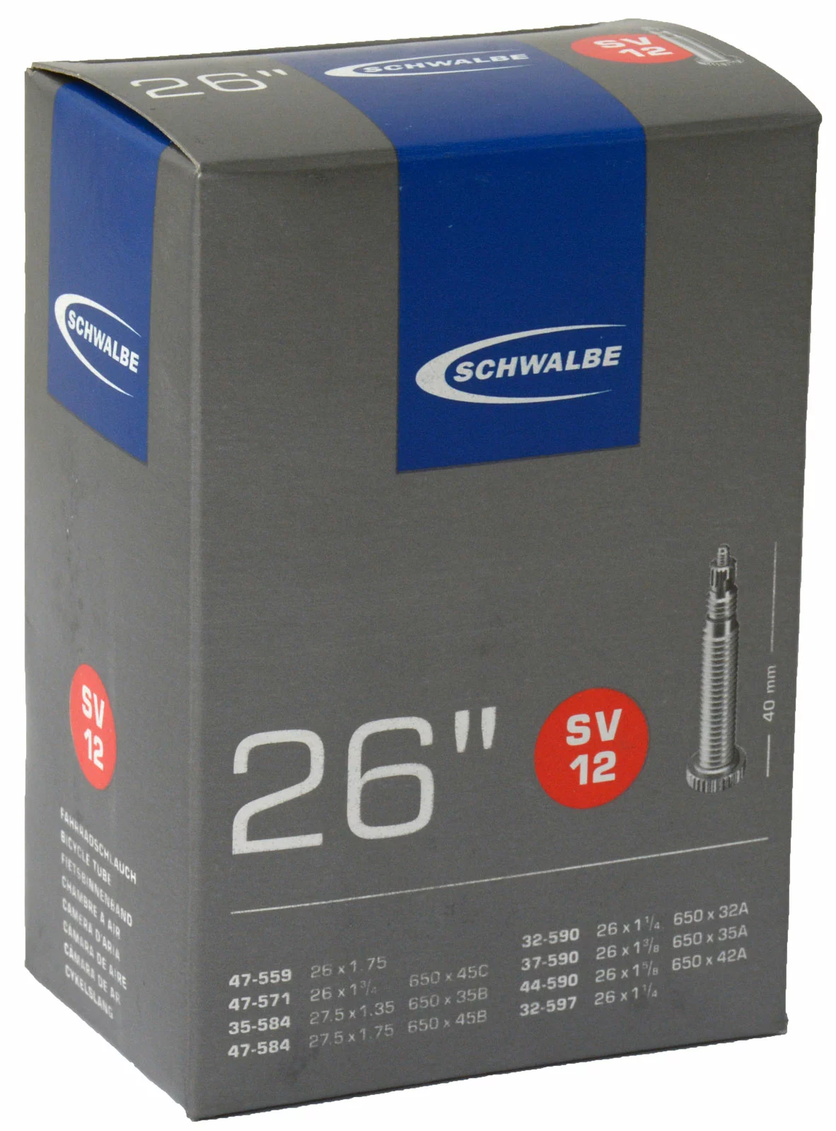 Schwalbe Chambre à Air SV 12 Pour 26 3 Schwalbe Chambre à Air SV 12 Pour 26