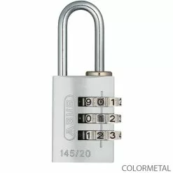 Abus 145/20 B/DFNLI Serrure à Combinaison -Vision Soldes 46628ABUS145 20B DFNLI Zahlenschloss colormetal