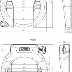 Abus Antivol De Cadre Pro Amparo 4750 XL R -Vision Soldes Abus 69354 20113959 Pro Amparo 4750 XL R Rahmenschloss 3