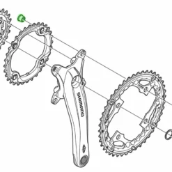 Shimano Boulons De Plateau Pour FC-T521/T611 (4 Pièces) -Vision Soldes Shimano Kettenblattschrauben fur FC T521 4 Stuck Y1NL98110 a