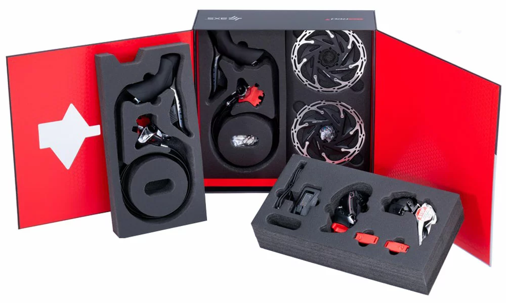 SRAM RED ETap® AXS Kit électronique 2x12 Vitesses FM 6 Trous Disc 3 SRAM RED ETap® AXS Kit électronique 2x12 Vitesses FM 6 Trous Disc
